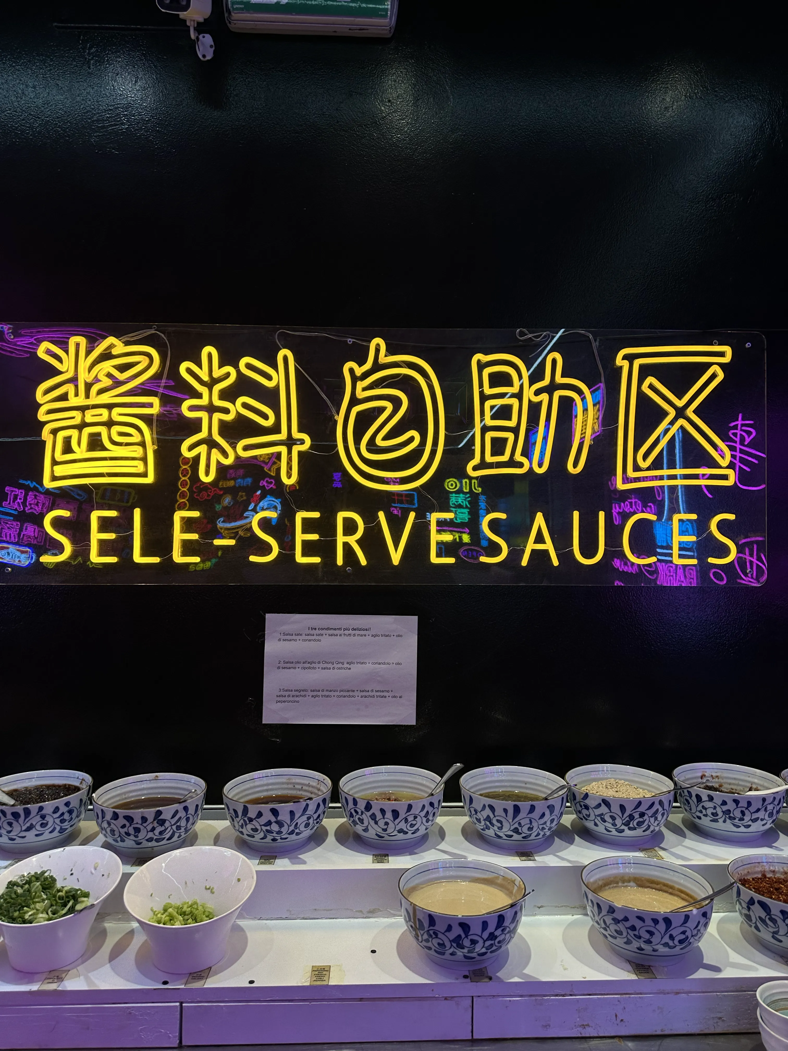 Balala Hotpot sauce bar and condiments
