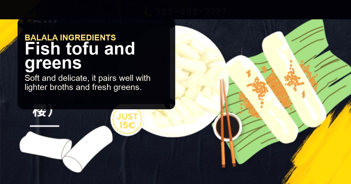 Fish tofu and greens