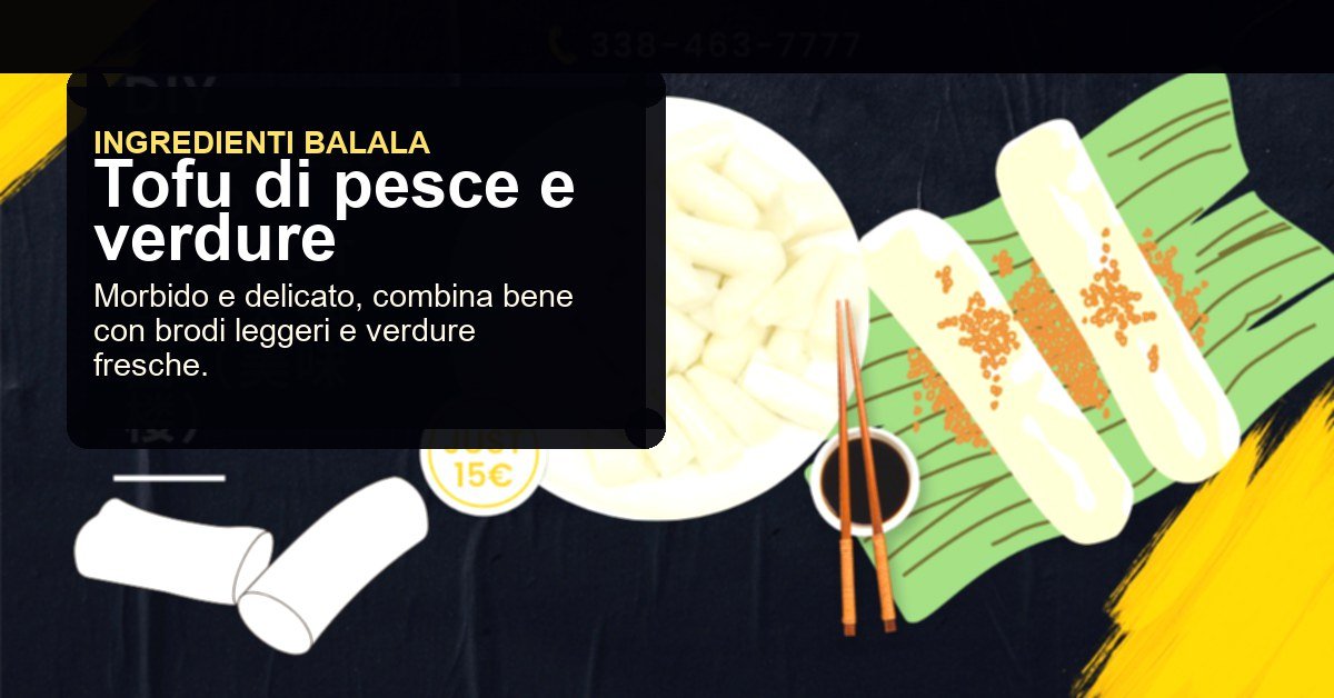 Tofu di pesce e verdure