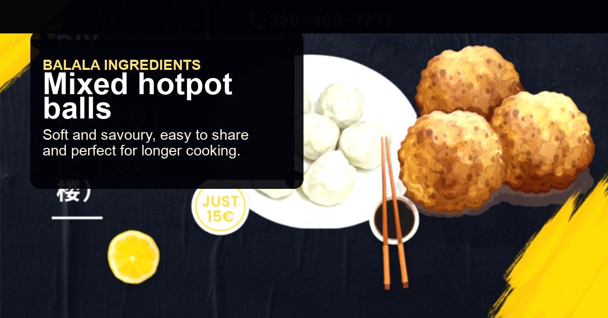 Mixed hotpot balls