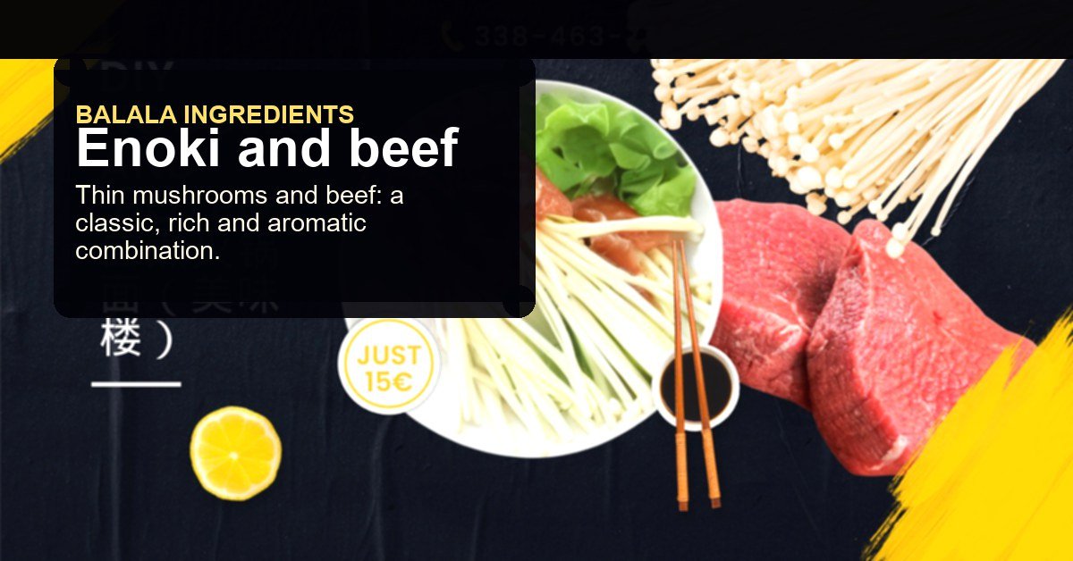 Enoki and beef