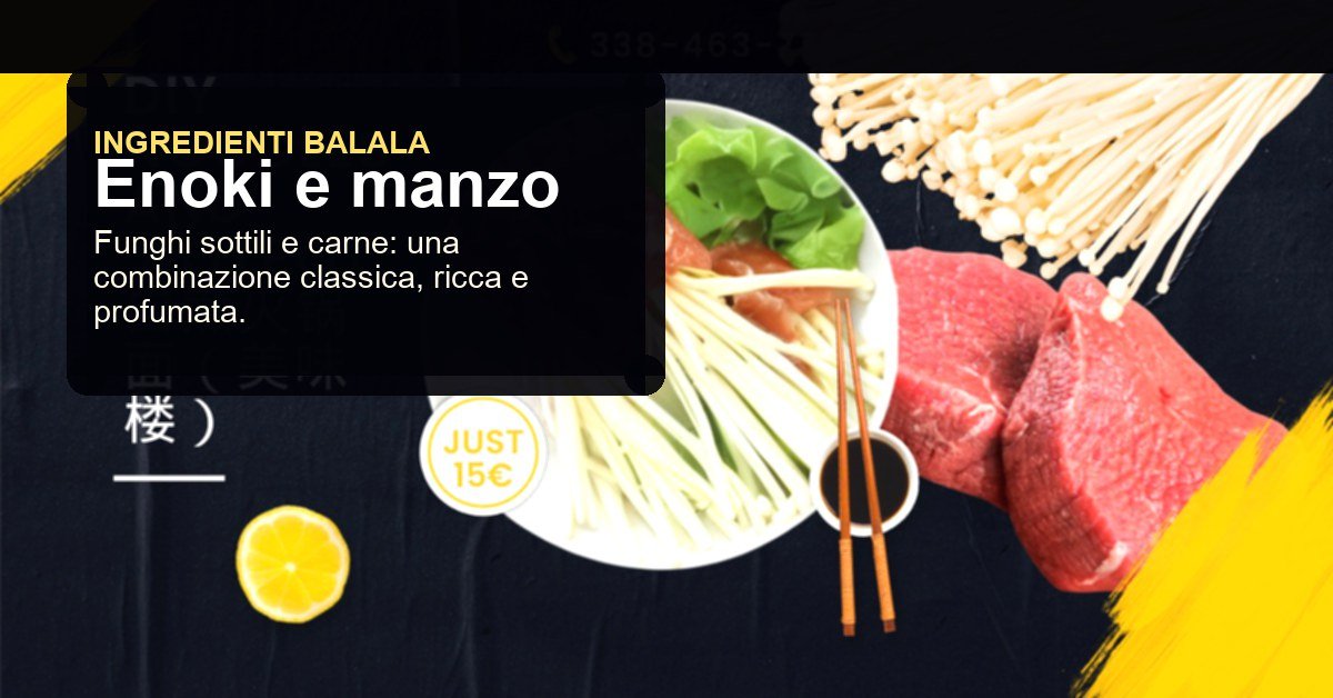 Enoki e manzo