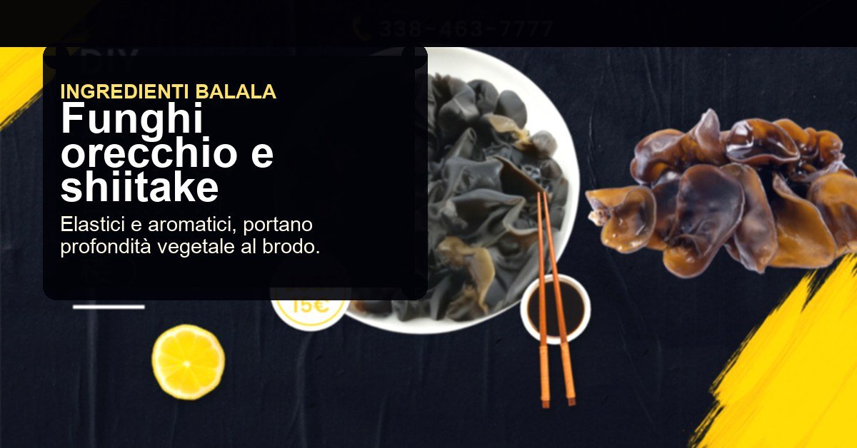 Funghi orecchio e shiitake